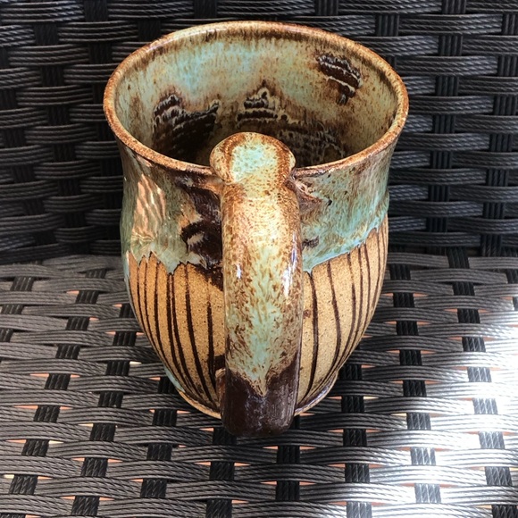 Drippy Mug in Tortoise Splash Glaze MazMar Studio Art Pottery - Picture 5 of 10